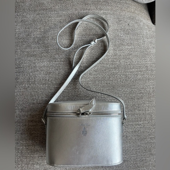 *Mark Cross* Elegant Silver Vanity Crossbody Bag